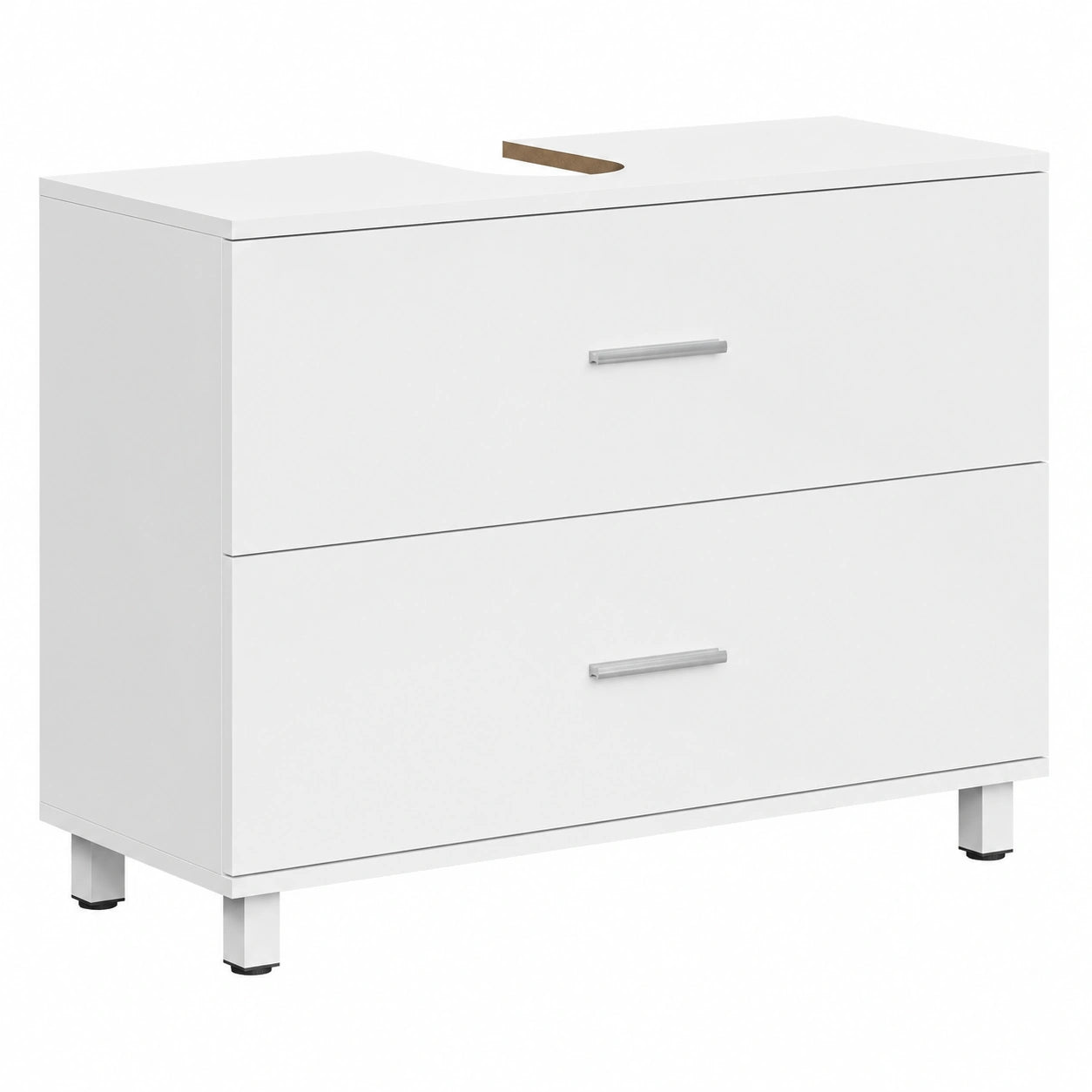 Armario de Baño Moderno con Cajones, Mueble para Lavabo sin Pedestal, Blanco, 80x30x60 cm