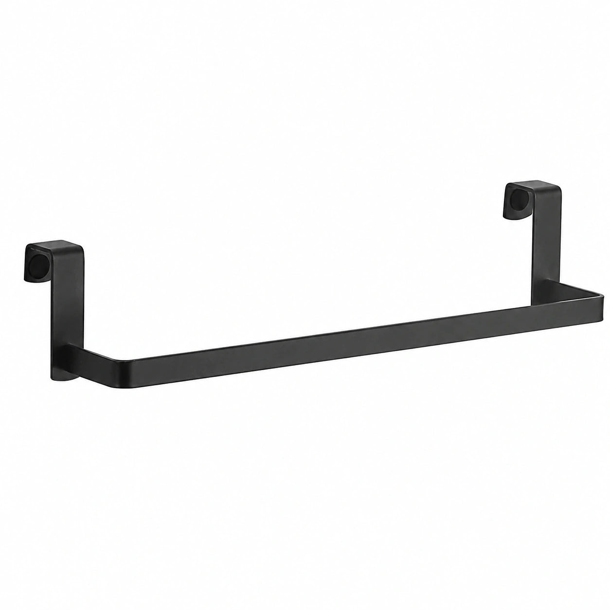 Toallero de Acero Inoxidable Negro Mate 37x8.5x6.5 cm - Fácil Instalación sin Taladro