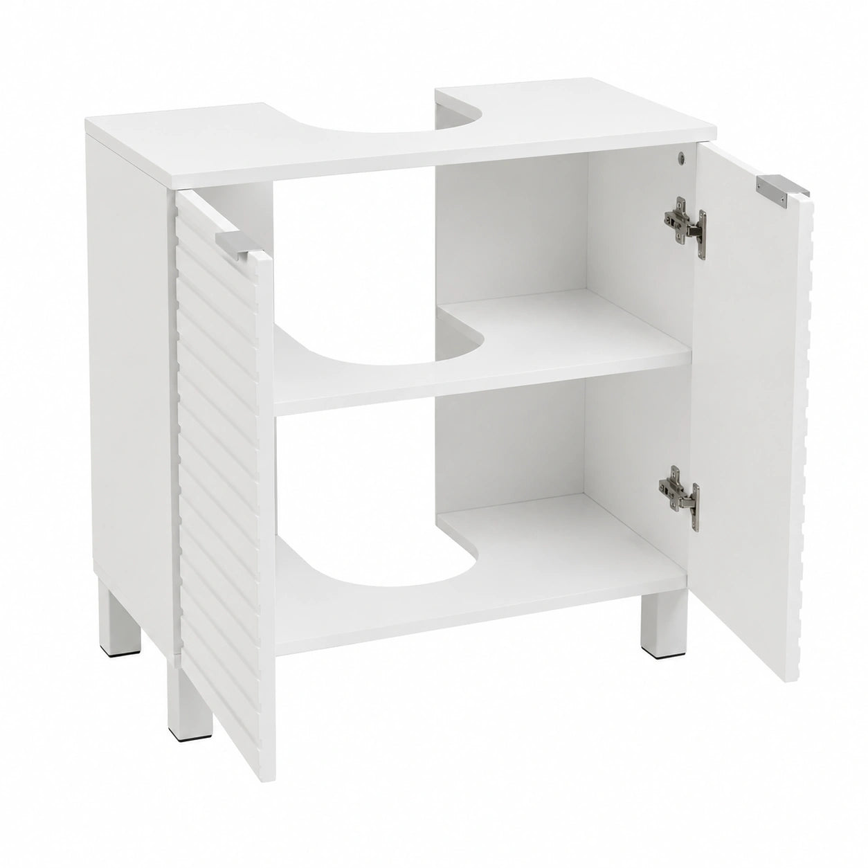 Armario Blanco para Lavabo de Pedestal de 60 cm