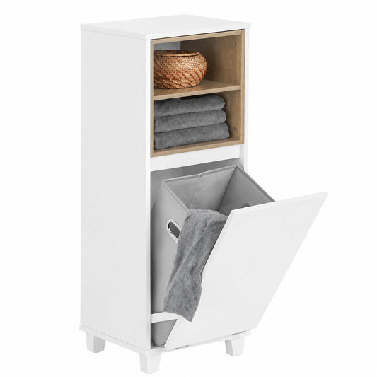 Armario de Baño con Espacio para Ropa y Almacenamiento, Blanco