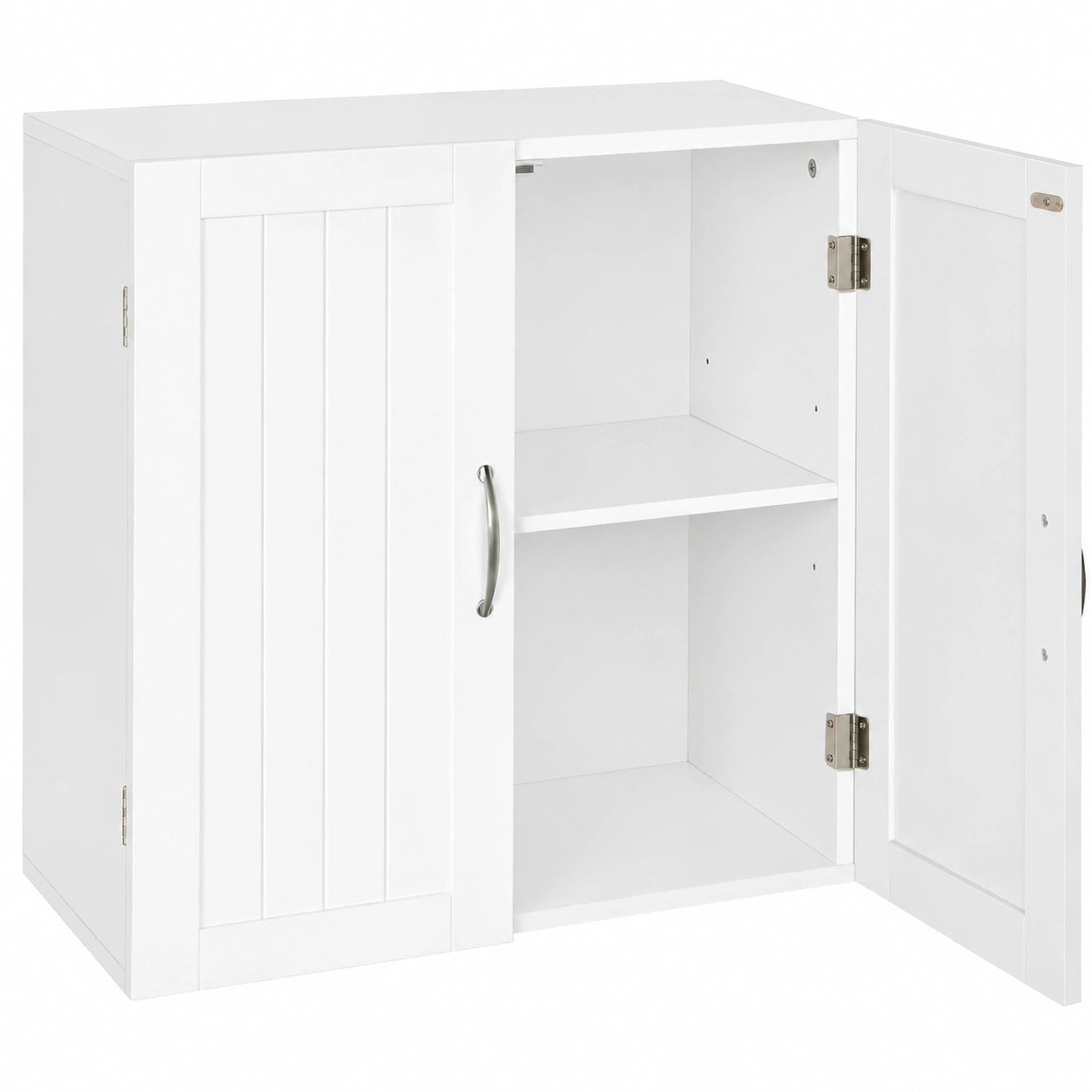 Armario de Pared para Baño 60x31cm con Puertas y Estante Ajustable