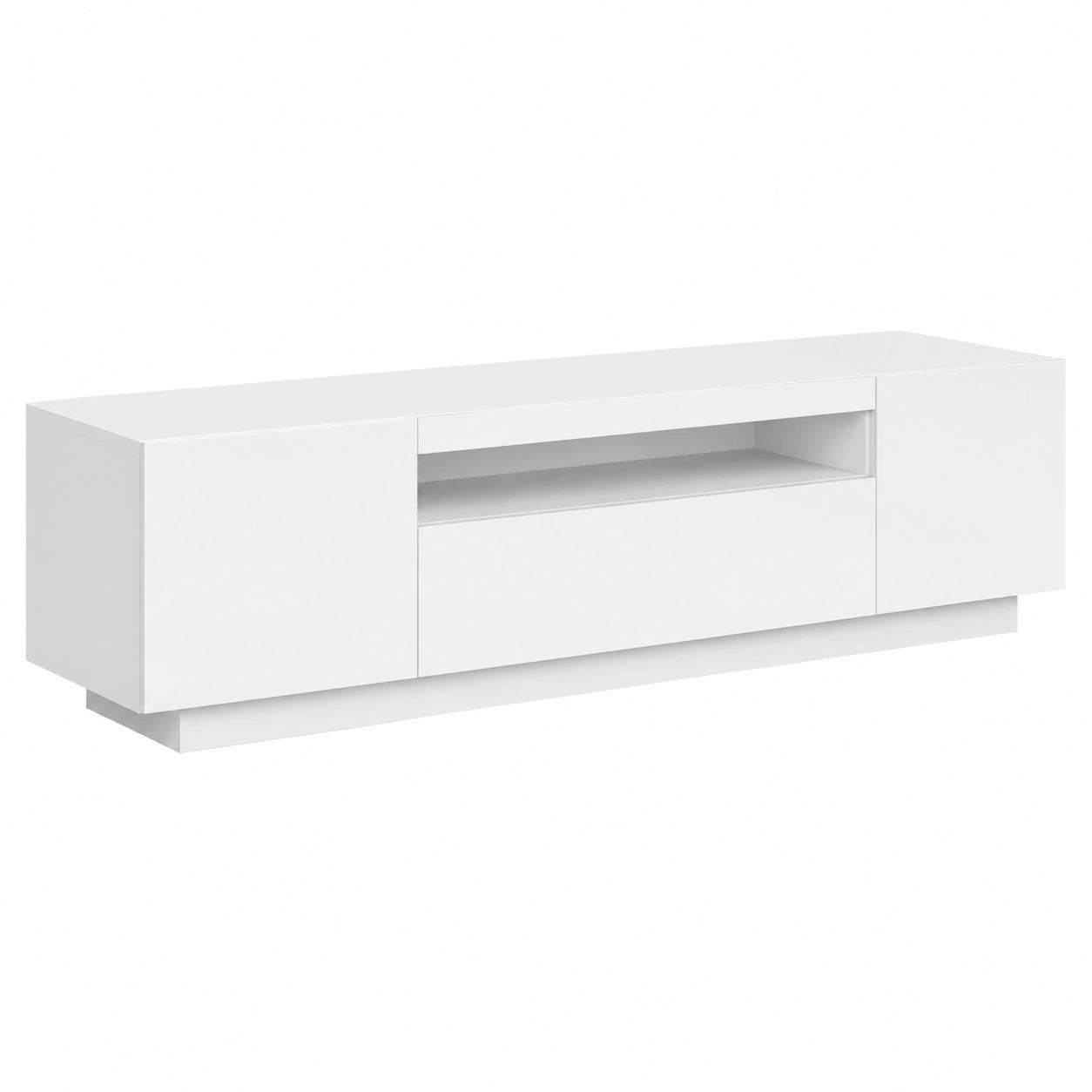 Mesa de TV Moderna Blanca con Almacenamiento