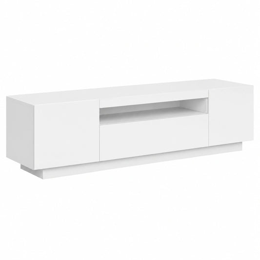 Mesa de TV Moderna Blanca con Almacenamiento
