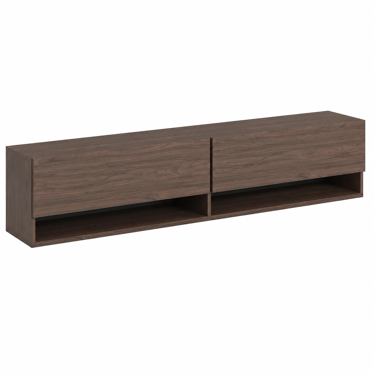 Mueble de TV Flotante Selsey con Almacenamiento, Nogal, 200 cm